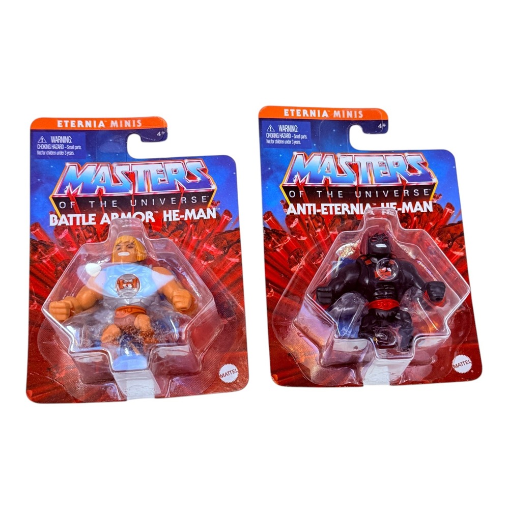 Masters of the Universe Eternia Minis Lot 2 Battle Armor and Anti-Eternia He-Man
